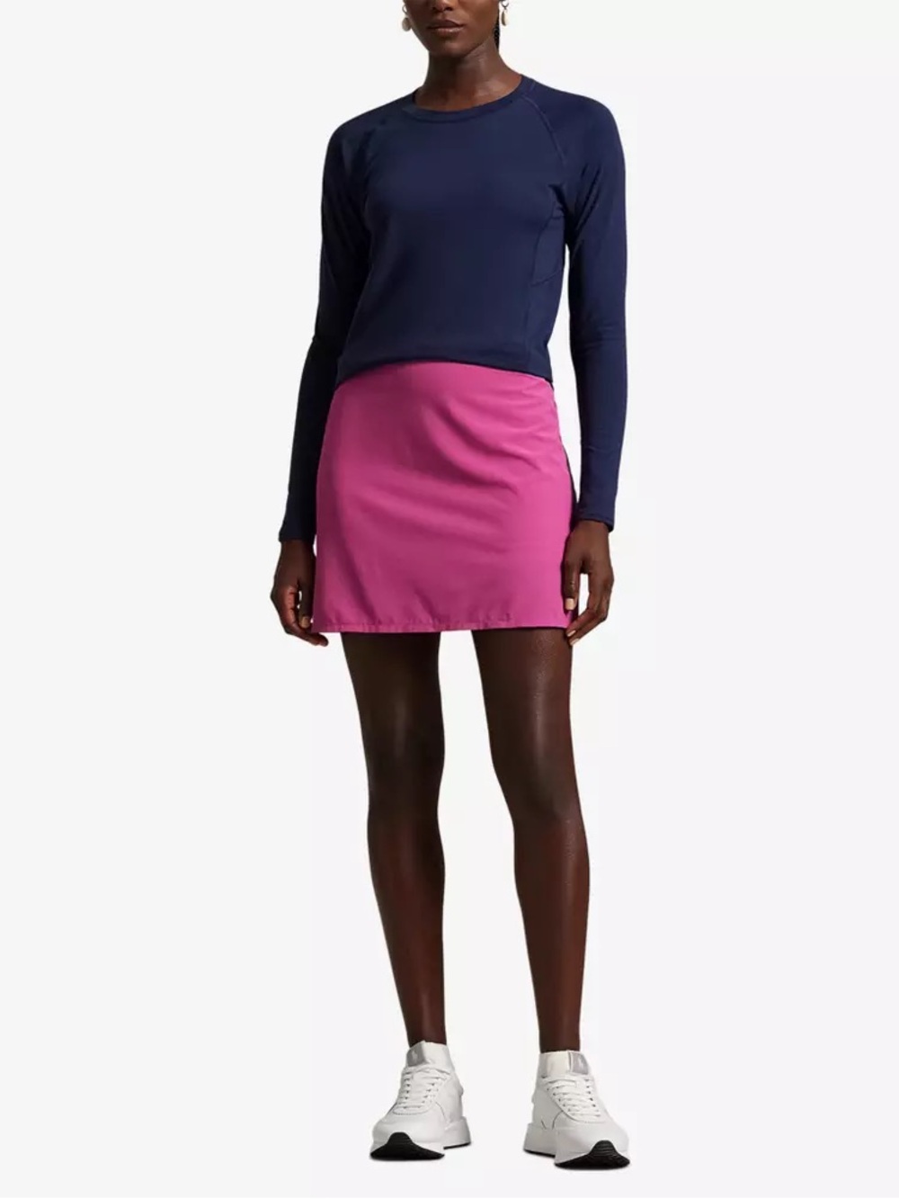 RLX Ralph Lauren 17” Back Pleated Performance Skort Golf Lined Pink Med Tennis